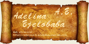 Adelina Bjelobaba vizit kartica